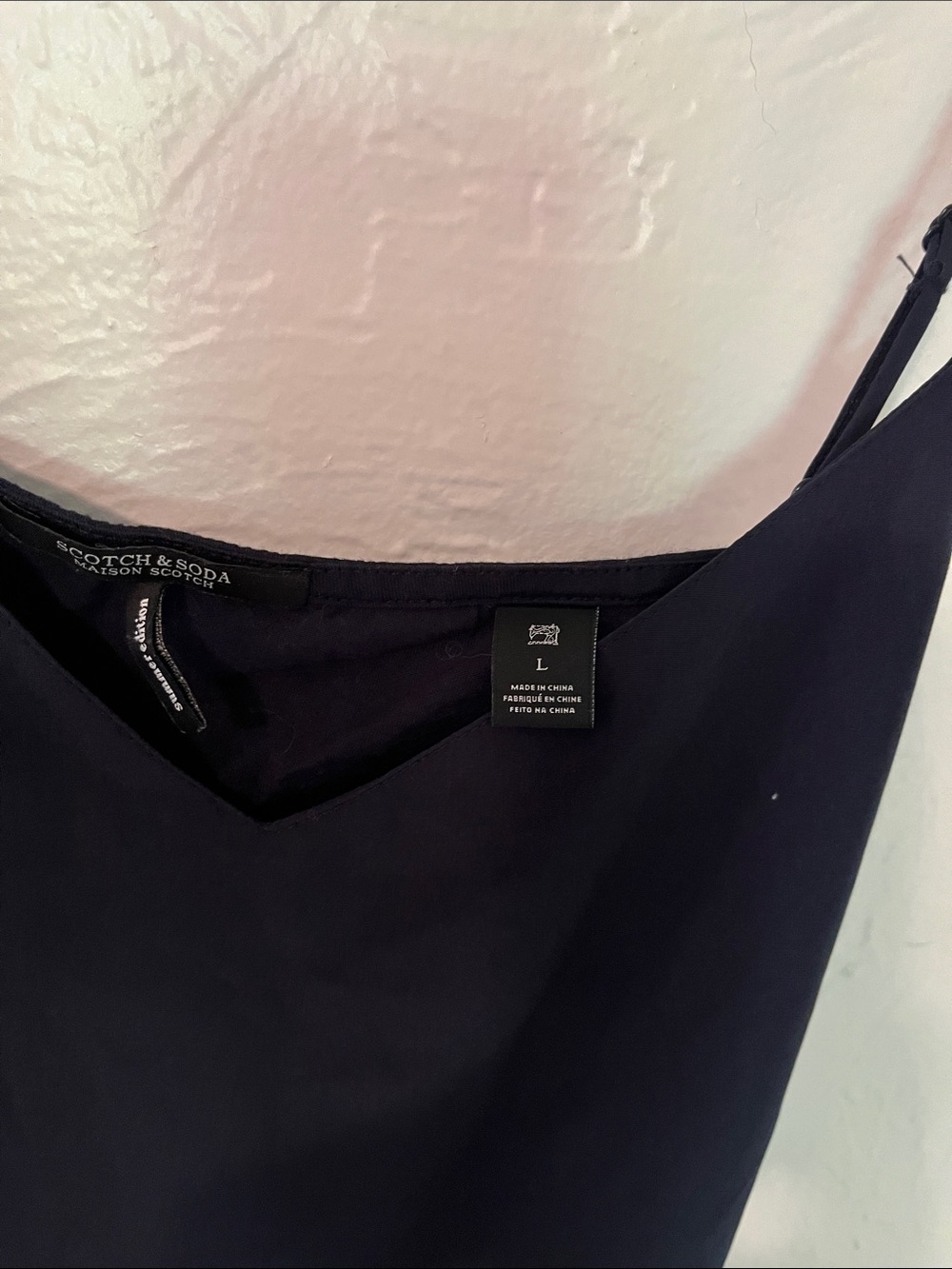 Scotch & Soda Black V-Neck Satin Cami - Picture 3 of 5